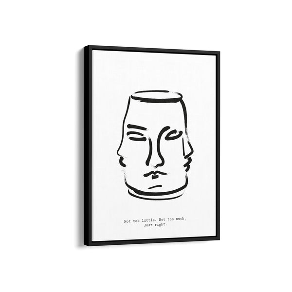 Not too little not too much just right Boho Modern Wall Art