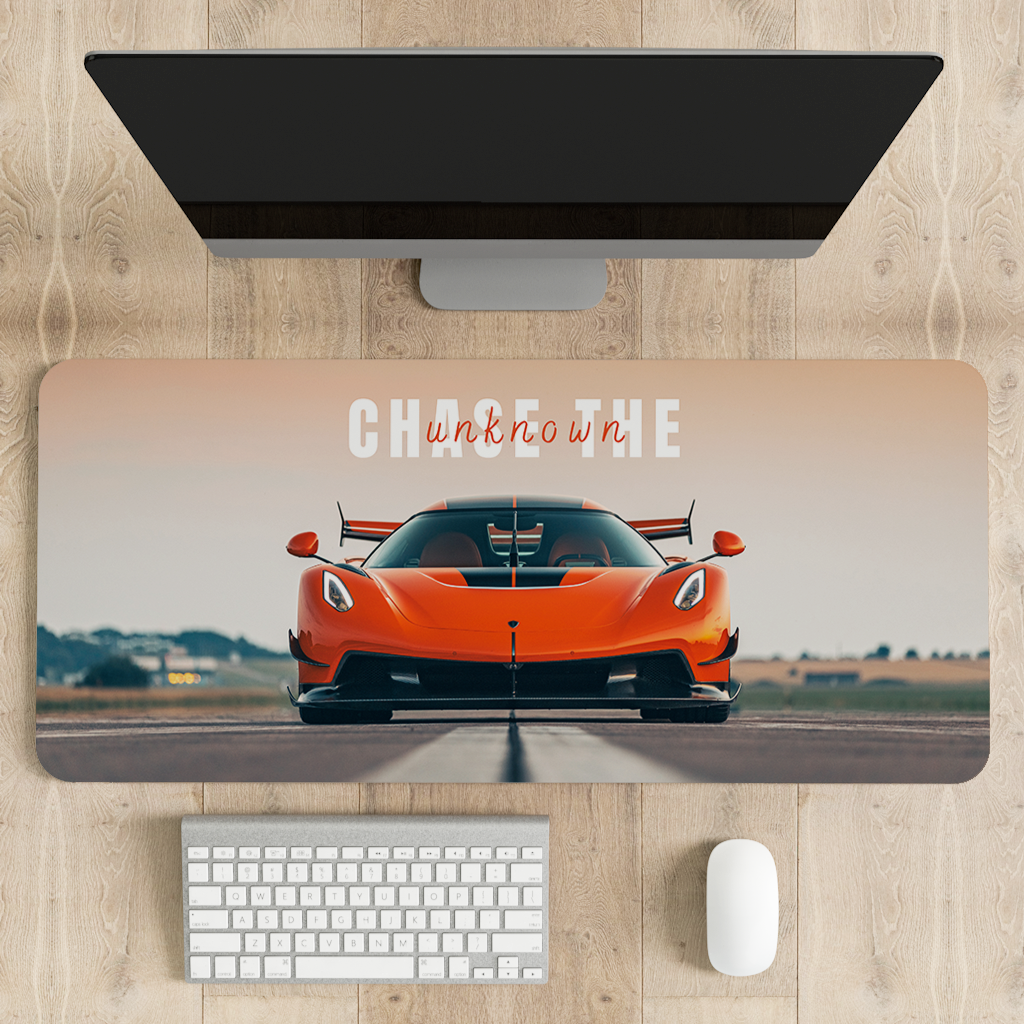 Chase the unknown - Koenigsegg Jesko Desk Mat | Desk Pad | Mouse Pad