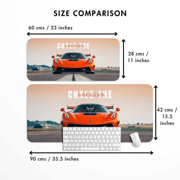 Chase the unknown - Koenigsegg Jesko Desk Mat | Desk Pad | Mouse Pad