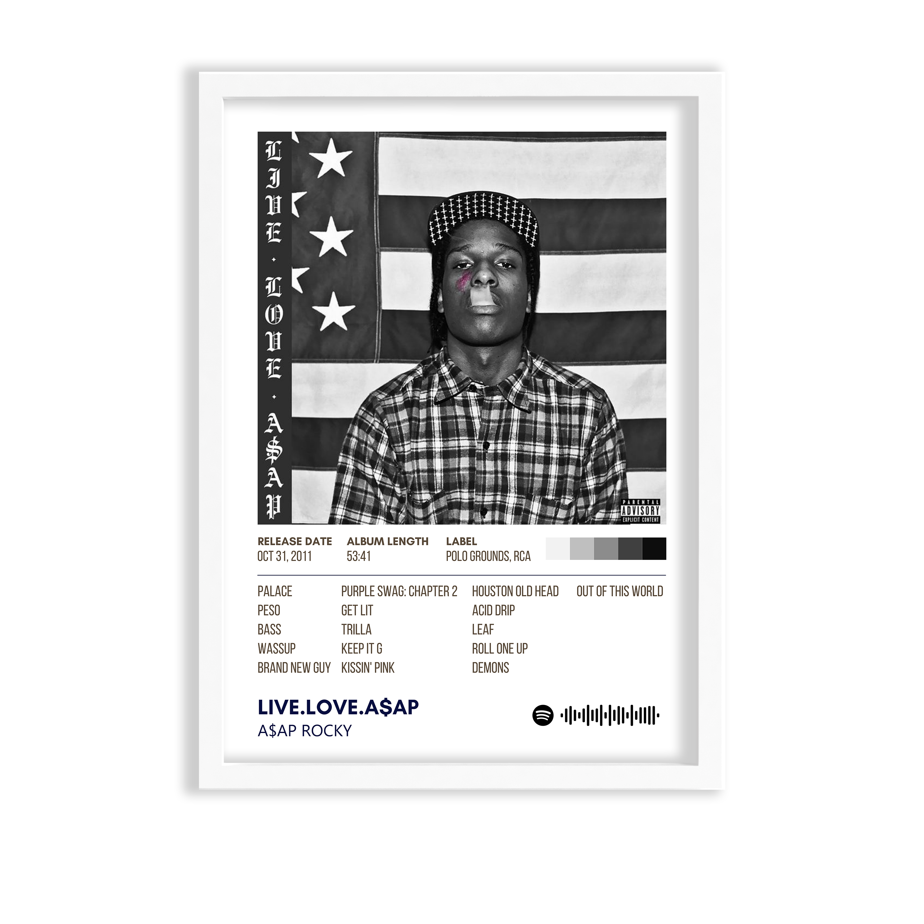 LIVE.LOVE.A$AP by A$AP Rocky Album Poster