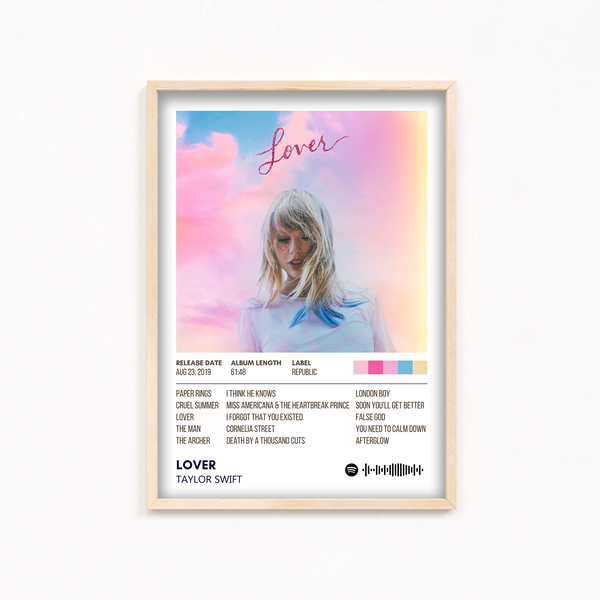 Lover by Taylor Swift Album Poster