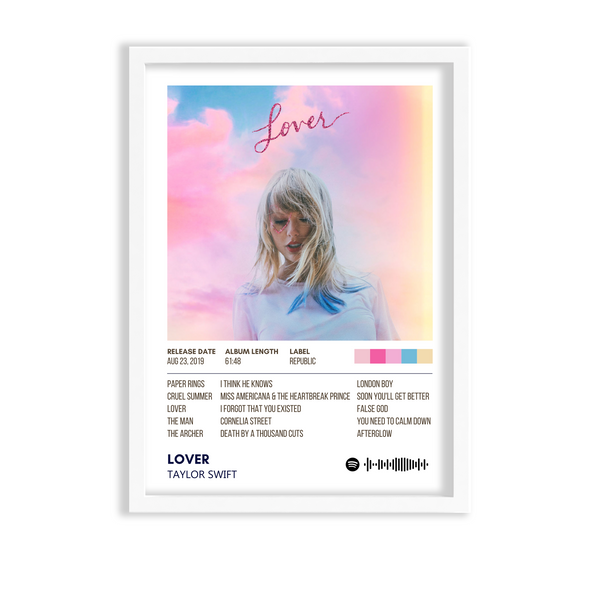 Lover by Taylor Swift Album Poster