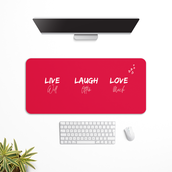 Live laugh love Desk Mat | Desk Pad | Mouse Pad