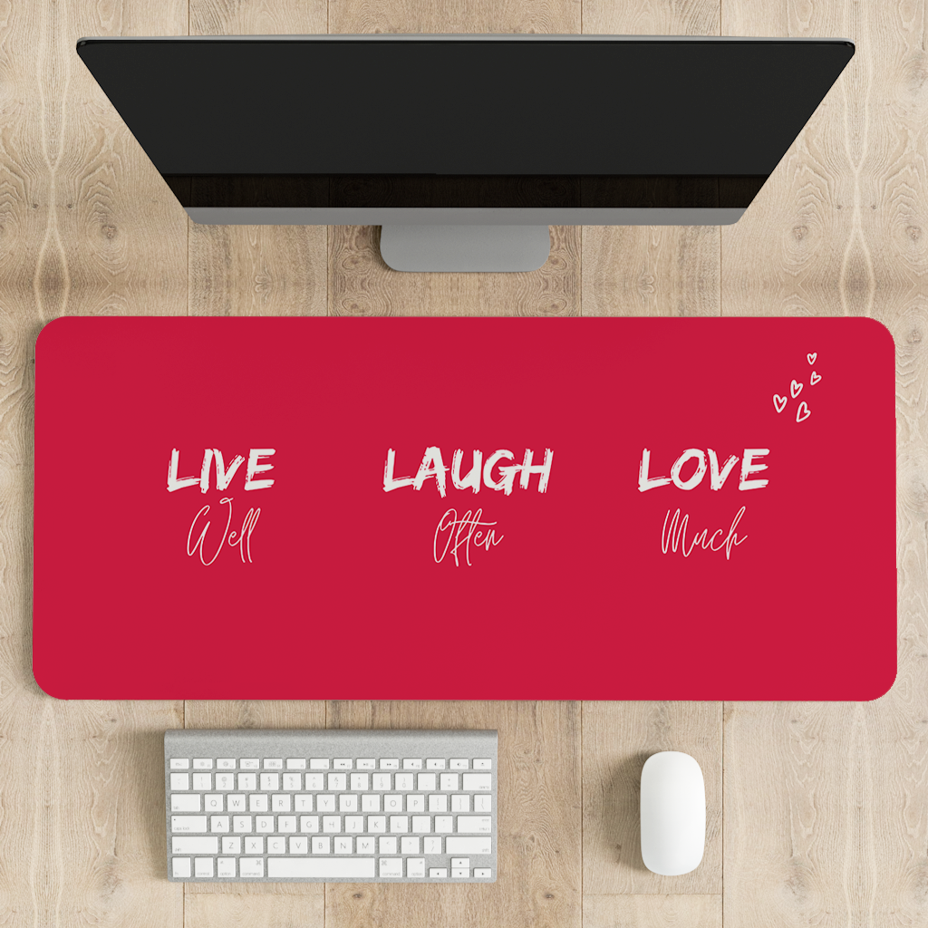Live laugh love Desk Mat | Desk Pad | Mouse Pad