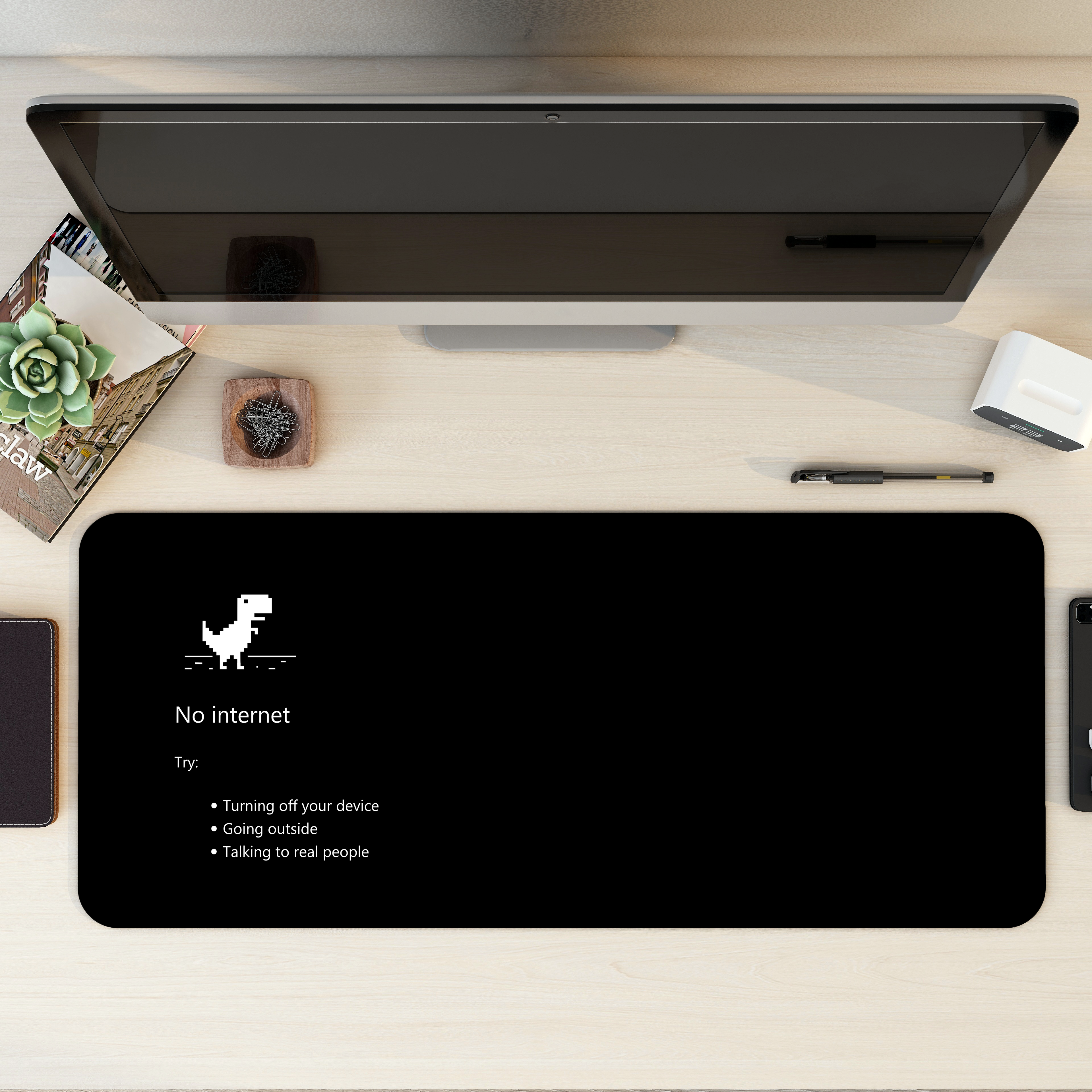 No Internet Desk Mat | Desk Pad | Mouse Pad
