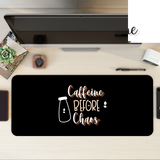 Caffeine before chaos Coffee Desk Mat | Desk Pad | Mouse Pad