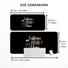 Caffeine before chaos Coffee Desk Mat | Desk Pad | Mouse Pad