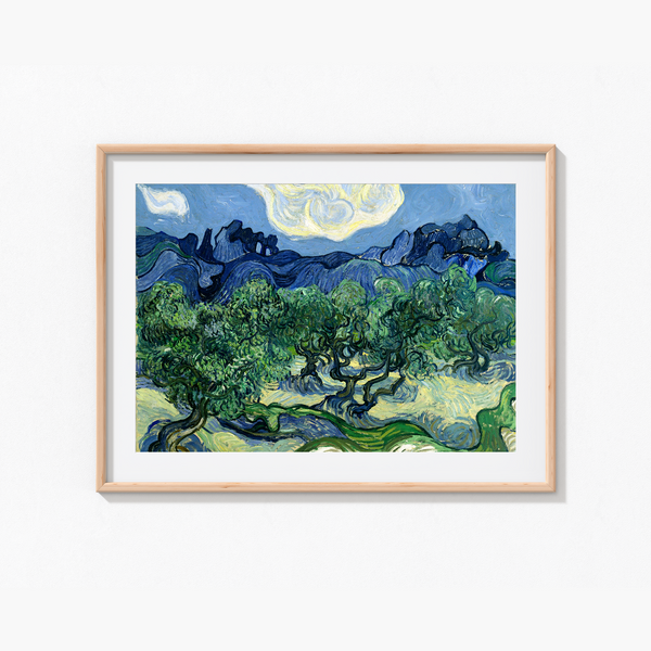 Vincent van Gogh's Olive Trees with the Alpilles in the Background (1889)Wall Art