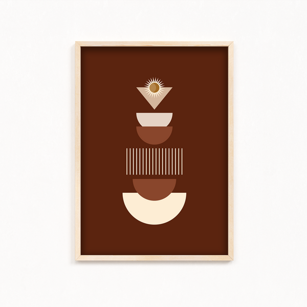 Abstract Vessel Geometric Modern Wall Art