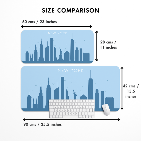 New York Minimal Computer Desk Mat | Desk Pad | Mouse Pad