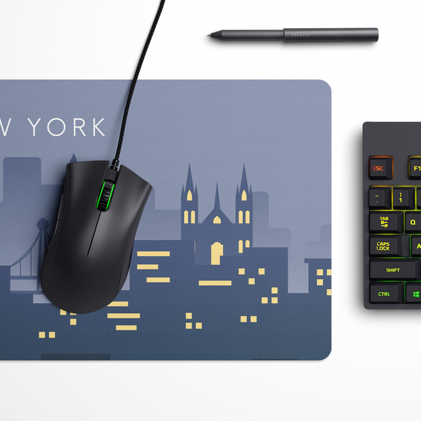 New York Skyline Computer Desk Mat | Desk Pad | Mouse Pad