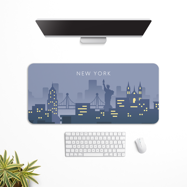 New York Skyline Computer Desk Mat | Desk Pad | Mouse Pad