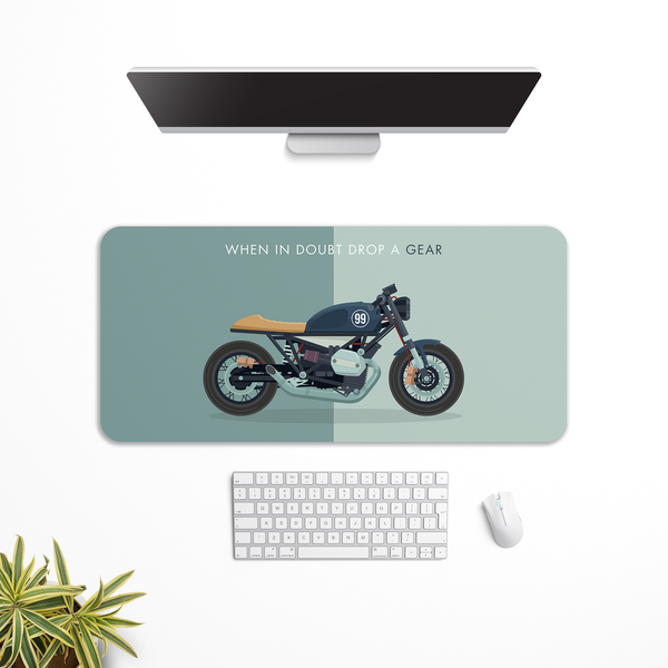 When in doubt drop a gear Bike Desk Mat | Desk Pad | Mouse Pad