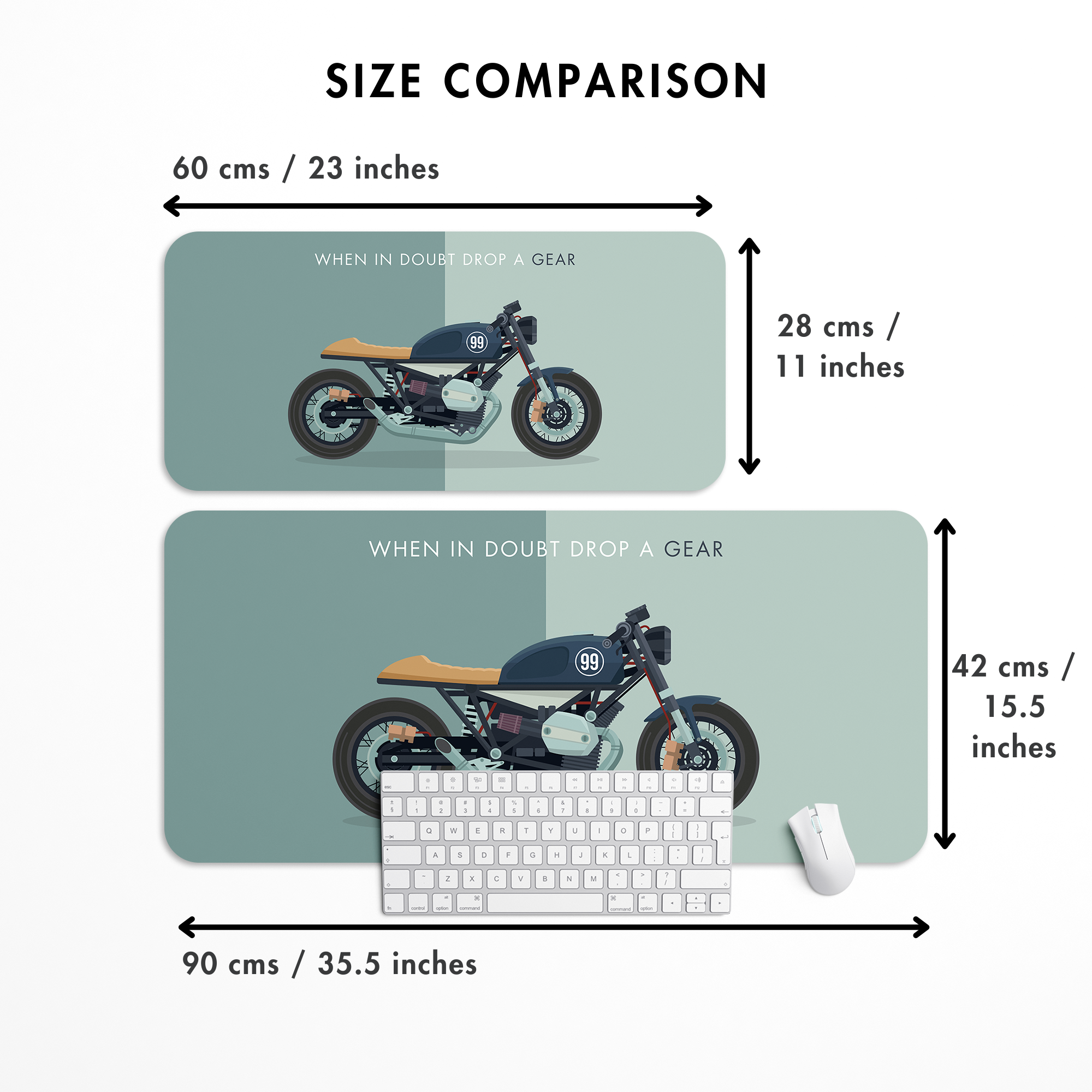 When in doubt drop a gear Bike Desk Mat | Desk Pad | Mouse Pad