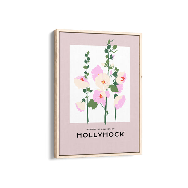 Hollyhock Botanical Modern Wall Art