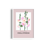 Hollyhock Botanical Modern Wall Art
