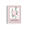 Hollyhock Botanical Modern Wall Art
