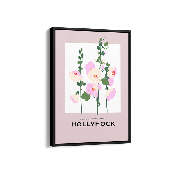 Hollyhock Botanical Modern Wall Art