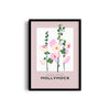 Hollyhock Botanical Modern Wall Art