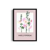 Hollyhock Botanical Modern Wall Art