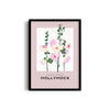 Hollyhock Botanical Modern Wall Art