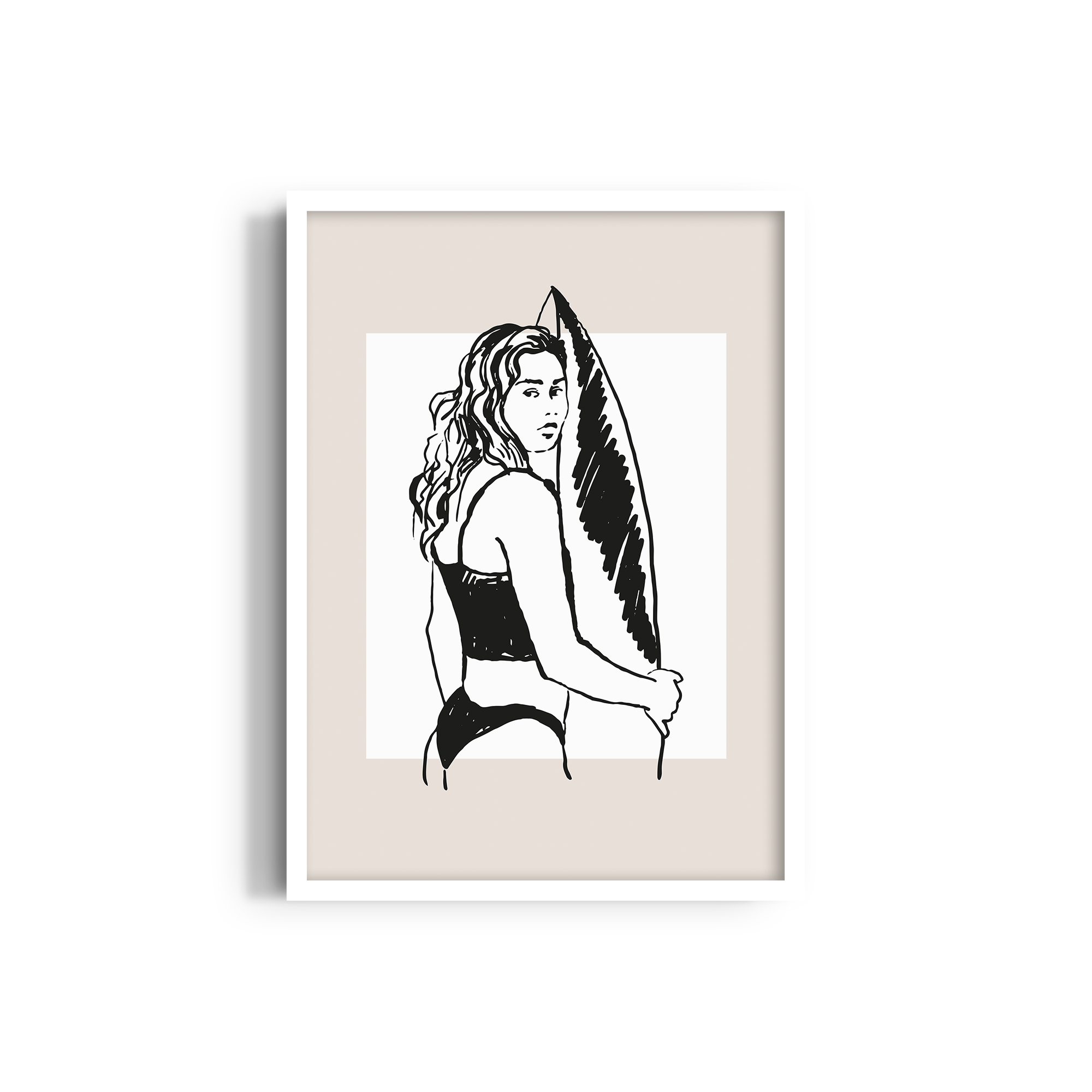 Sunset Surfer Travel Wall Art