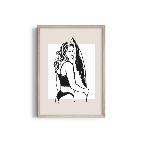 Sunset Surfer Travel Wall Art