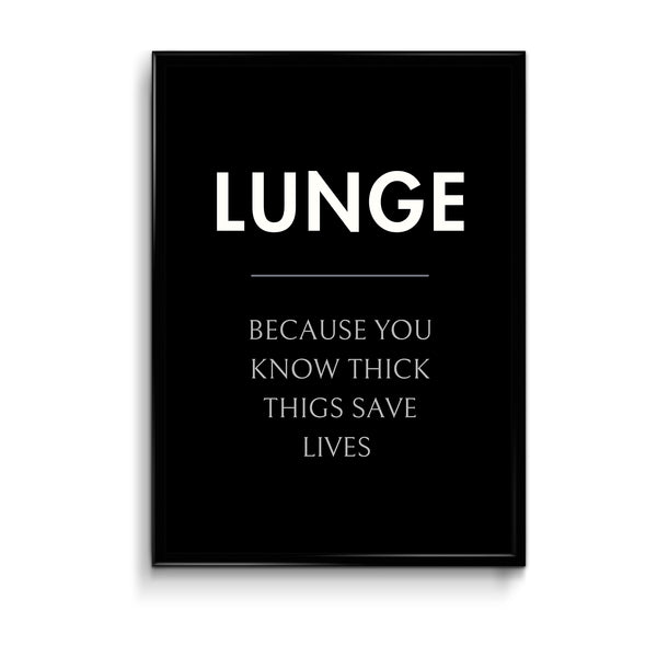 Lunge Definition Poster