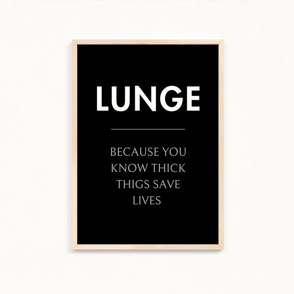 Lunge Definition Poster