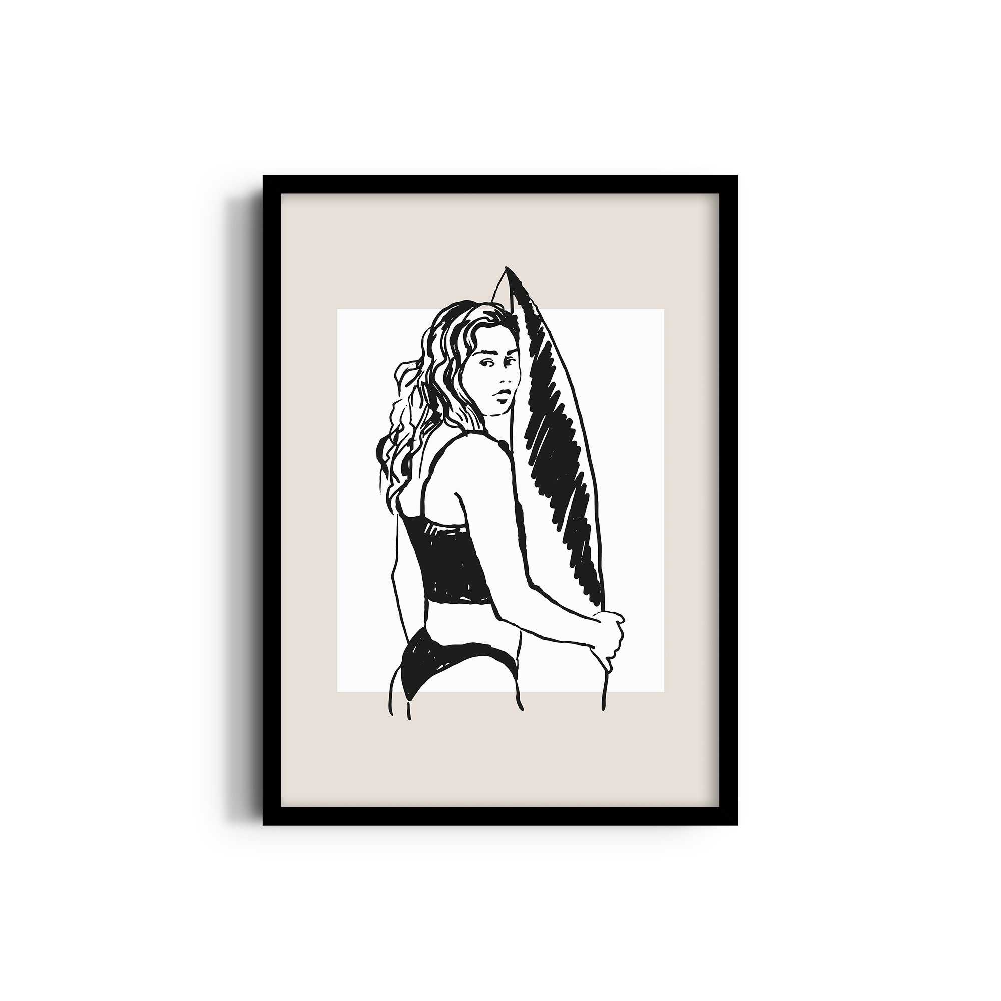 Sunset Surfer Travel Wall Art