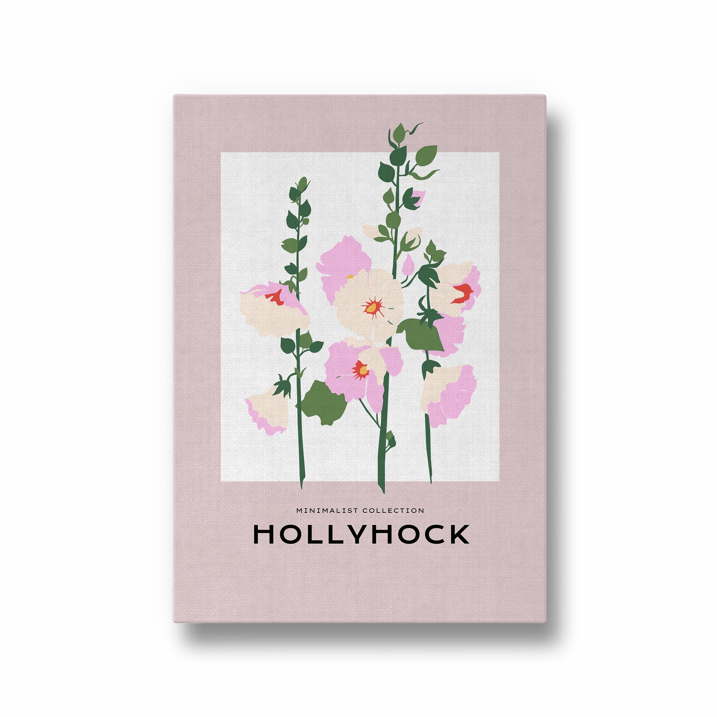 Hollyhock Botanical Modern Wall Art