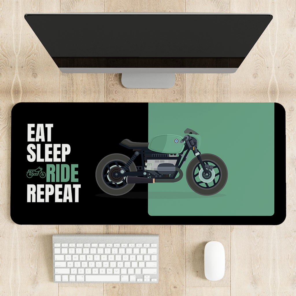 Eat sleep ride repeat Bike Desk Mat | Desk Pad | Mouse Pad
