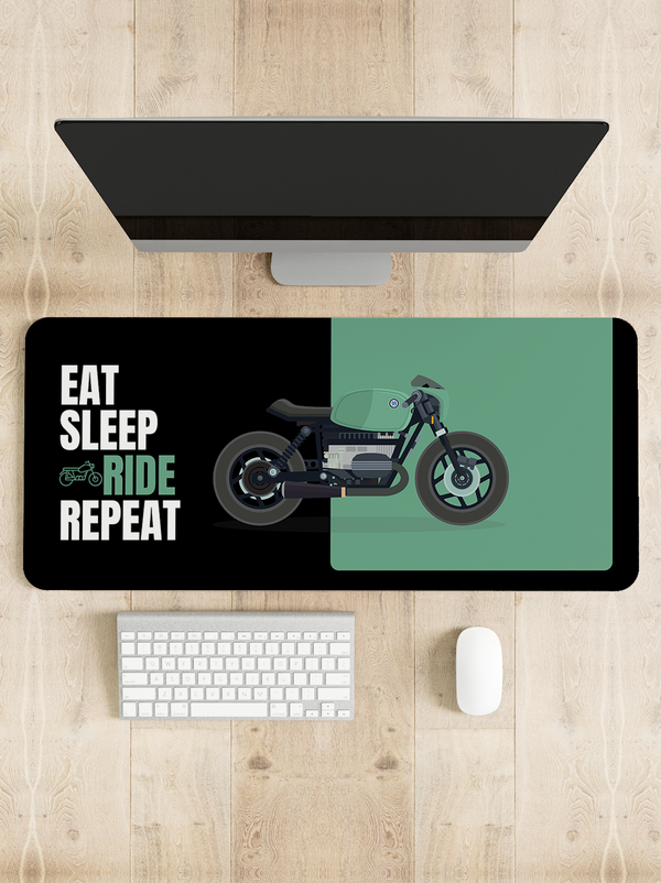 Eat sleep ride repeat Bike Desk Mat | Desk Pad | Mouse Pad