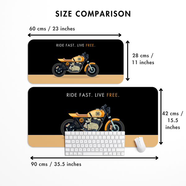 Ride Fast Live Free Bike Desk Mat | Desk Pad | Mouse Pad