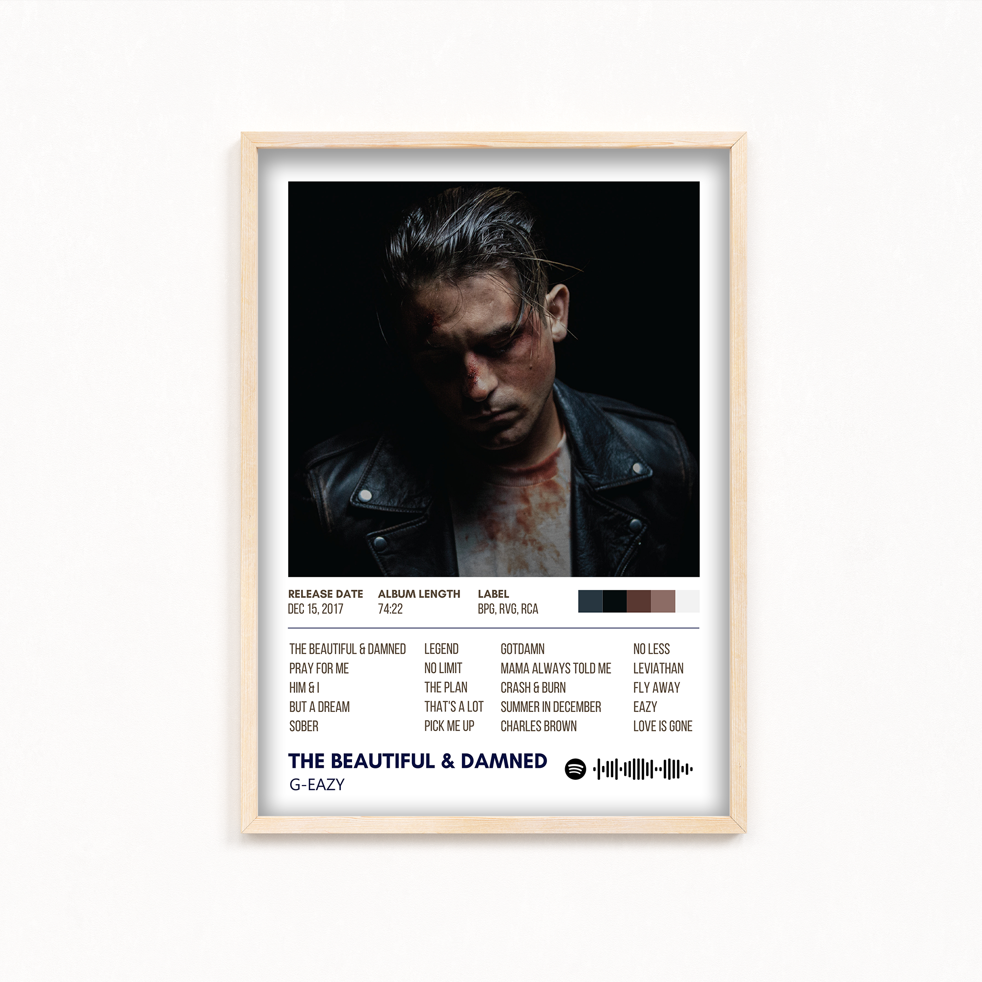 The Beautiful & Damned by G-Eazy Poster