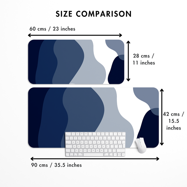 Abstract Blue Desk Mat | Desk Pad | Mouse Pad