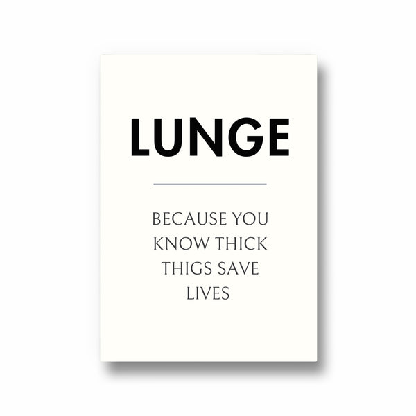 Lunge Definition Poster