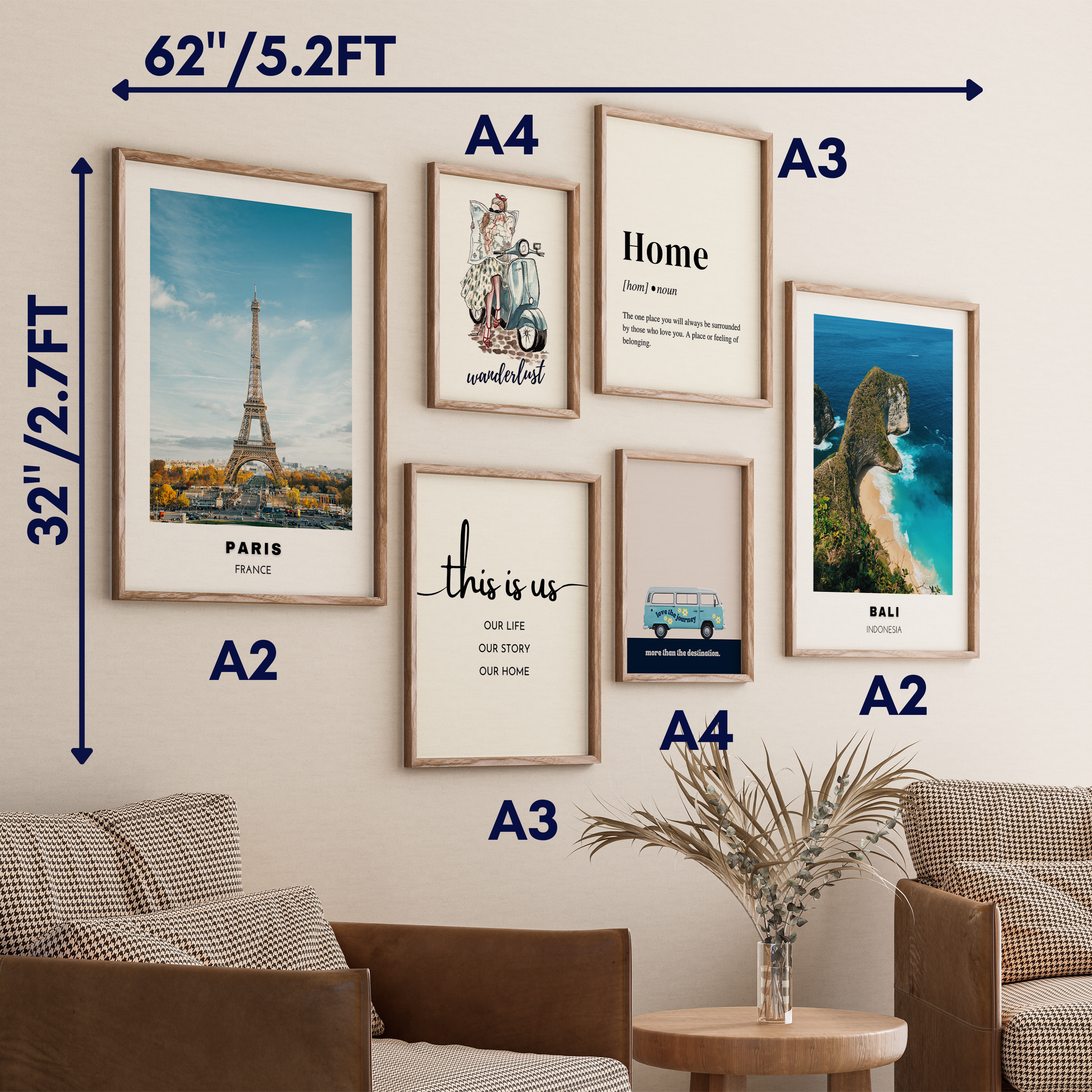 Set of 6 Travel Wall Art