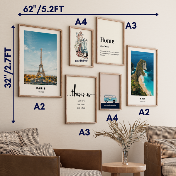 Set of 6 Travel Wall Art