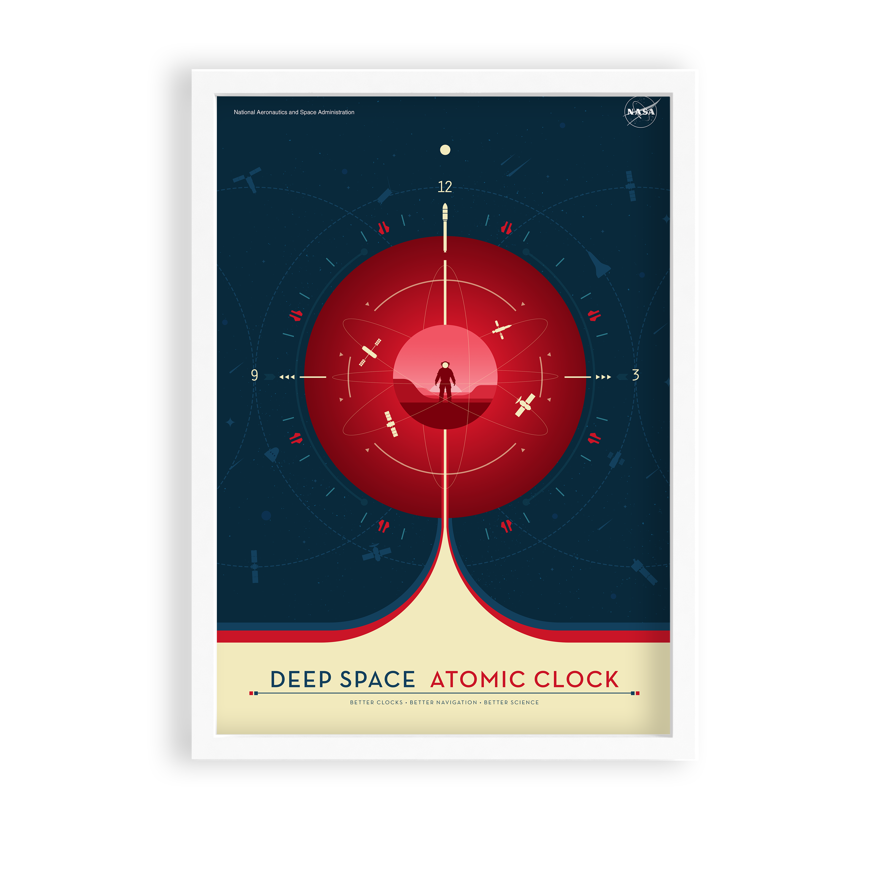 Deep Space Atomic Clock Nasa - Red