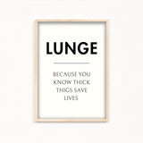Lunge Definition Poster