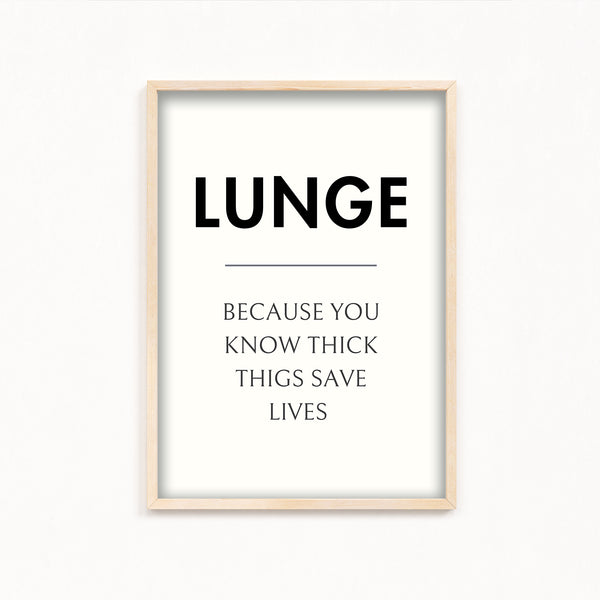 Lunge Definition Poster
