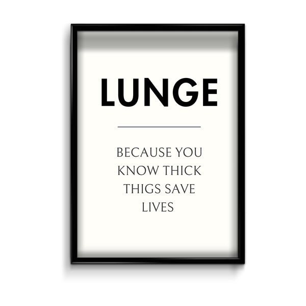 Lunge Definition Poster