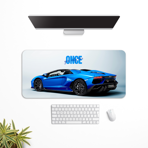 You only live once Lamborghini Desk Mat | Desk Pad | Mouse Pad