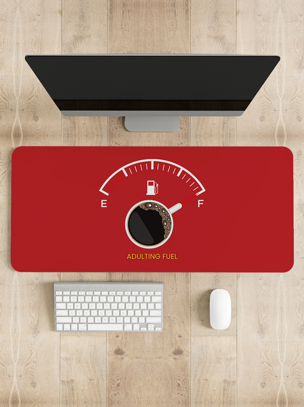 Coffee Meter - Adulting Fuel Desk Mat | Desk Pad | Mouse Pad