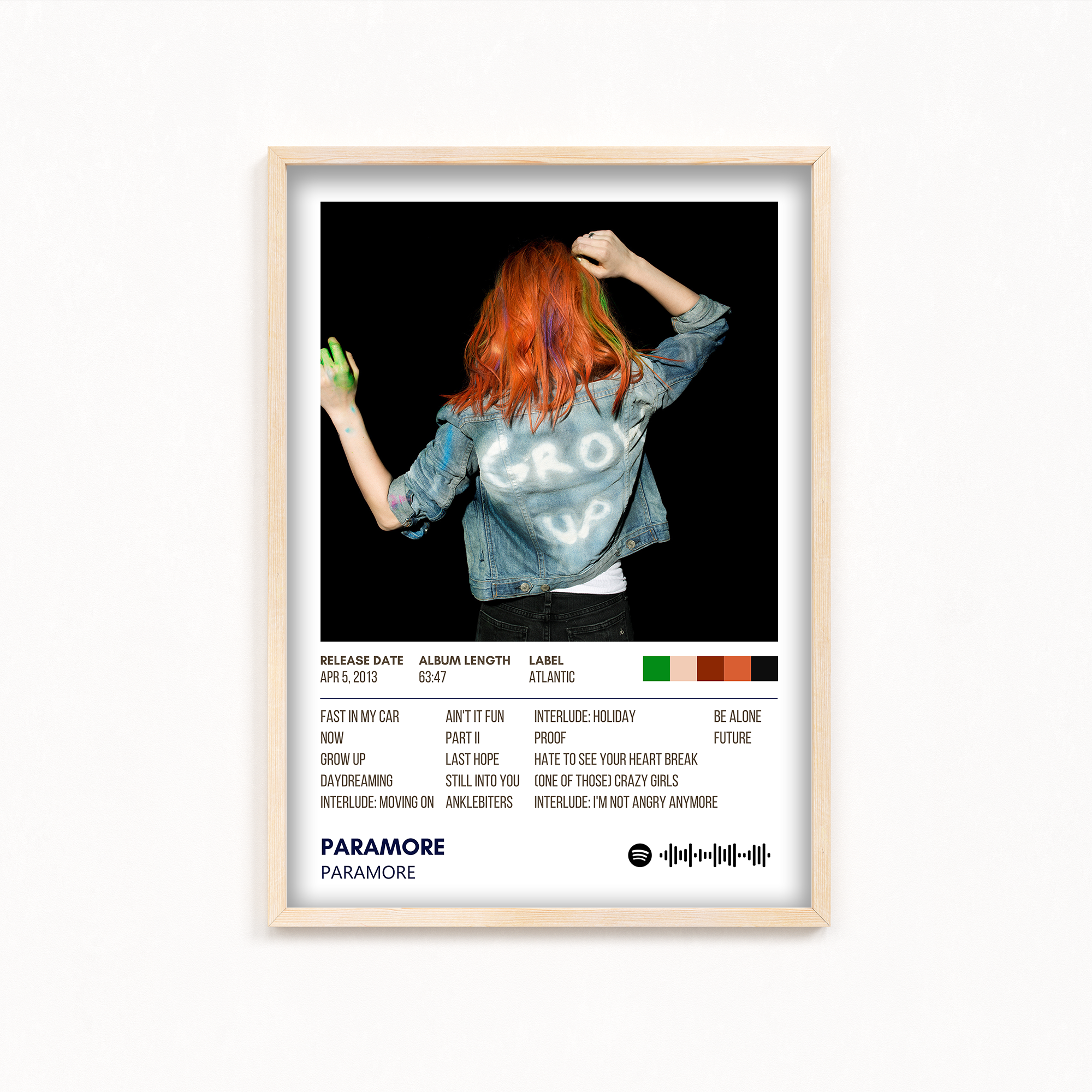 Paramore by Paramore Album Poster