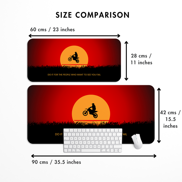 Bike in Sunset Desk Mat | Desk Pad | Mouse Pad