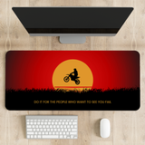 Bike in Sunset Desk Mat | Desk Pad | Mouse Pad