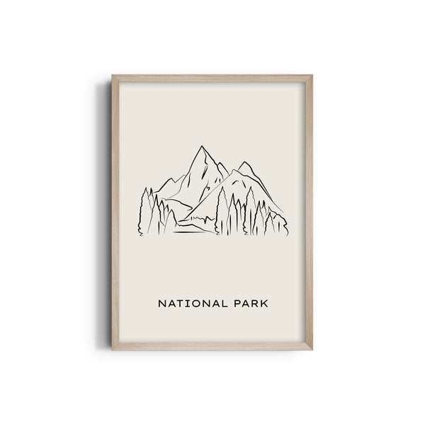 National Park Modern Line Wall Art
