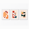 Set of 3 Geometric Modern Wall Art